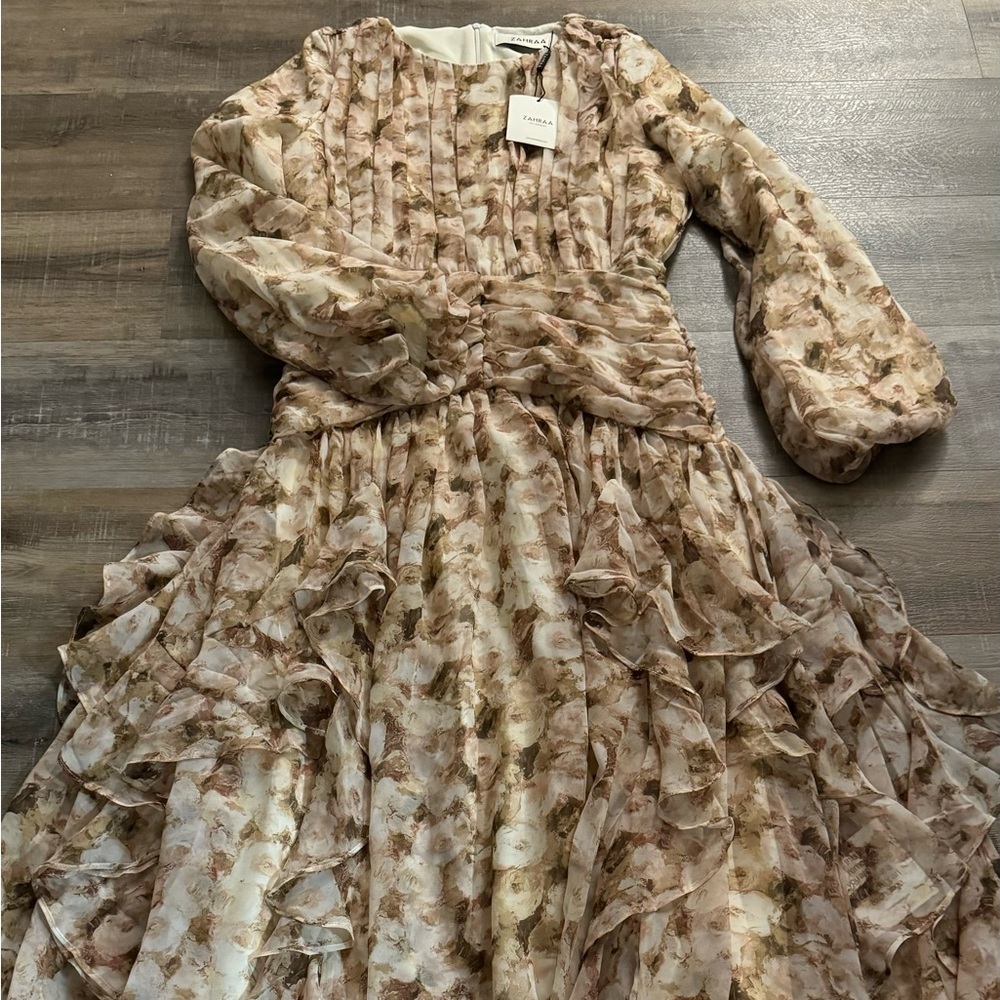 INAYA FLORAL RUFFLE MAXI DRESS zahra the label - Picture 2 of 4